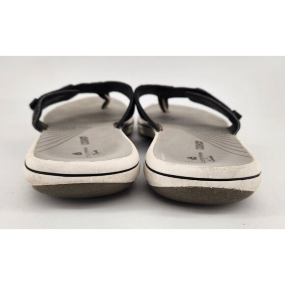 Clarks Cloudsteppers Women's Size 9 M Black T Strap Thong Sandals Flip Flops - Picture 5 of 11
